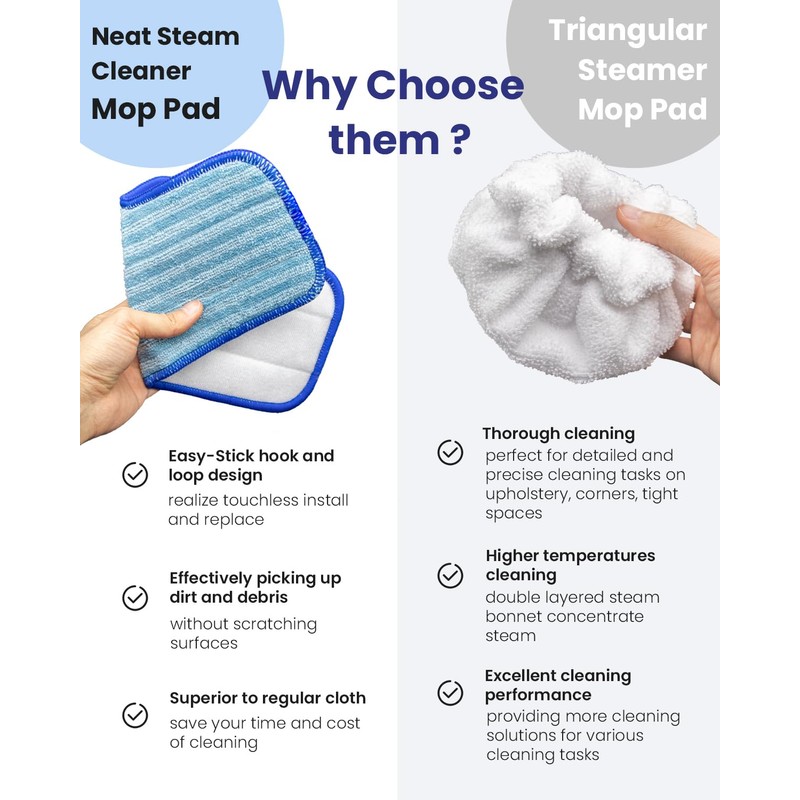RuannoClean Steam Cleaner Accessories Compatible with Dupray Steam Cleaner, Triangle
