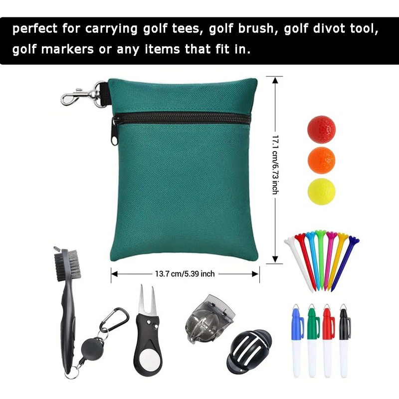 KISLJY Golf Tee Pouch | Pack of 2 Golf Tee