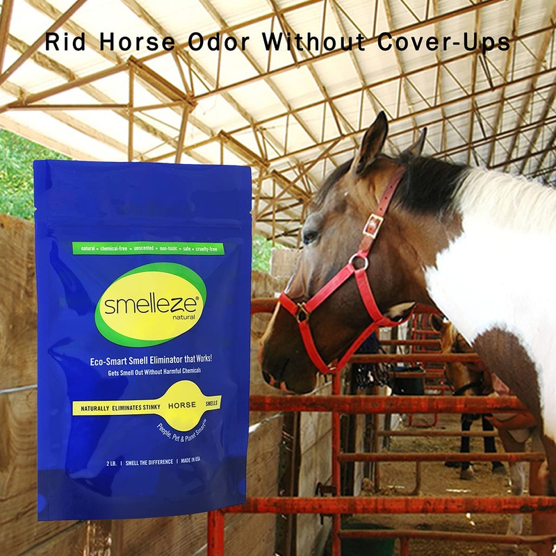 SMELLEZE Natural Horse Stall Refresher & Odor Eliminator: 2 lb.