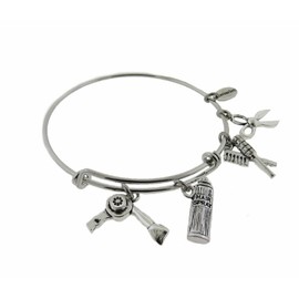 Envious Gems Salon Hairstylist Hairdresser Silver-Tone Expandable Wire Bracelet