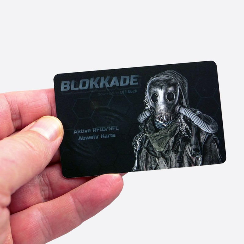 BLOKKADE Off-Block Active RFID/NFC Blocking Card Motif Sandman Collectors Edition