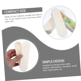 STOBAZA 2pcs Boxes Cartoon Cotton Swab Box Outdoor Decoration Clear Container Case for Swab Cotton Swab Slim Case Sponge Holder Toothpick Small Boxes Tank White Simple Travel Pp