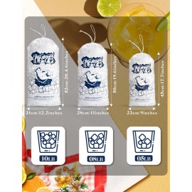 Firekylin Ice Bags 5lb with Drawstring50 Pack Plastic Ice Bags for Ice Storage