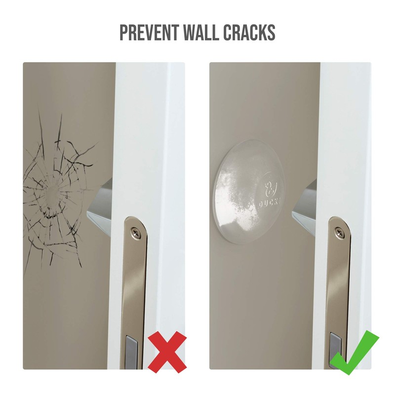 Ducki Door Stopper Wall Protector - Self Adhesive, Quiet, Reusable