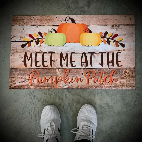 MEET ME AT THE PUMPKIN PATCH DOOR MAT nonslip autumn