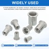 sourcing map 18Pcs 1/4-20 Rivet Nut 304 Stainless Steel Rivet