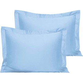 KARTIK BEDDING Sky Blue 1000 Thread Count Pillow Shams King 20 x 40 Inches Egyptian Cotton Pillow Shams Set of 2