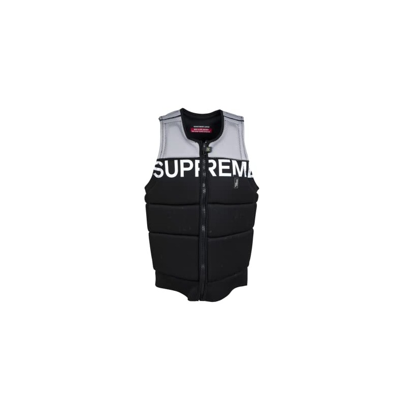 Ronix Supreme CE Approved Impact Vest, Black/Dove Grey, X-Large