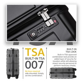 Tolino Expandable(only 28") Luggage with Spinner Wheels,Suitcases PC+ABS Hard Shell - 28in TSA Lock Lightweight Carry on