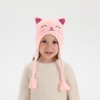 Girls Cat Ear Beanie Winter Hat and Gloves Set Kids