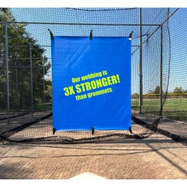 5 X 6 - Outdoor Batting Cage Backstop (GBCC) - 6 Point Fastener System - Professional Hitting Facility BACKSTOPS - Since 2004 (Blue)