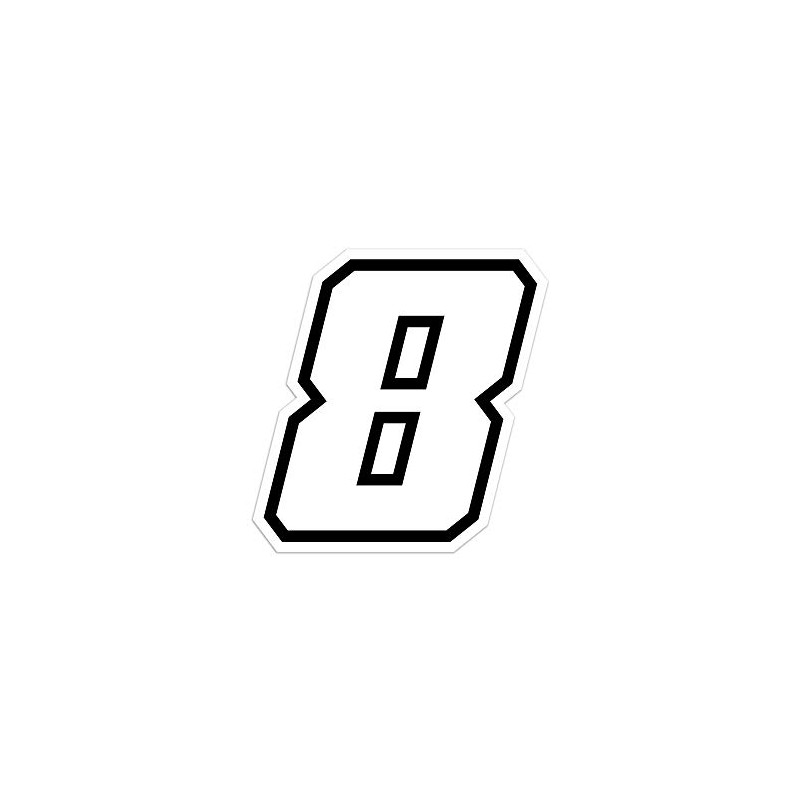 4R Quattroerre.it 13368 Racing Number 8 Moto GP, White, 10