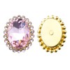30 Pcs 14 * 10MM Oval Sew on Rhinestones Crystal