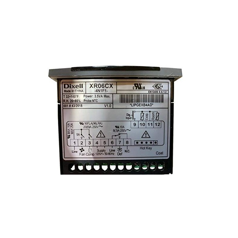 Dixell Temperature Controller XR06CX-4N1F1 Programmable-Commercial for Freezer 120V
