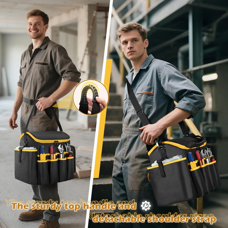 Marscamd Tool Bag with a Detachable Divider, Tool Tote with