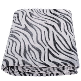SOCHOW Uragiri Flannel Fleece Throw Blanket, Lightweight Super Soft Cozy Plush Bed Blanket, 60 × 80 Inches, Black Zebra