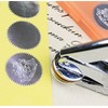 MDLG 100Pcs Blank Metallic Red Embossed Certificate Seals Stickers Scallop