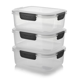 Alpha Designs | Meal Prep Containers Reusable Food Lunch Box with Lids | 3 Pack | 2100ml
