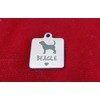1pc "Beagle" charms in stainless steel (BC1363) Jewelry Making Supply