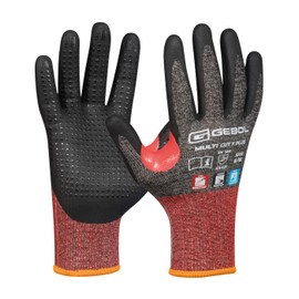Gebol Multi Cut F Plus | Size XS (Size 6) | Thin Cut Protection Glove with Soft Coating | Protective Glove with Nubs | Work Gloves Touch Capable, Washable, Sustainable | for Women | 1 Pair
