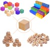 Pack of 300 Wooden Blocks for Crafts, 1 cm Unfinished