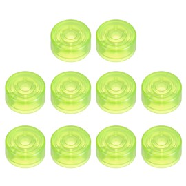 MECCANIXITY 10 Pcs Footswitch Toppers Guitar Pedal Button Caps Plastic Footswitch Top Cover 3/8" for Guitar Effects Pedal Buttons, Green