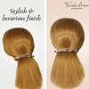 French Amie Long and Thin Handmade Celluloid Onyx Hair Clip