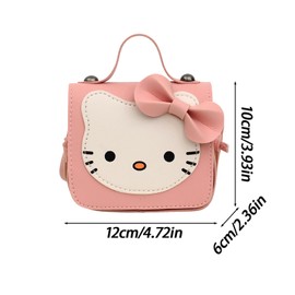 Spldsun Handbag Girl, Princess Mini Handbag, Cat Crossbody Messenger Bag, Suitable for Children Aged 3-12 Years, Storage of Keys, Handkerchiefs (Pink), pink