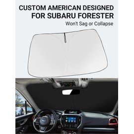 Proadsy 2024 Upgrade Front Windshield Sun Shade Foldable Sunshade Protector Custom Fit 2024 2023 2022 2021 2020 2019 Subaru Forester Crossover, Base, Premium, Sport, Limited Accessories
