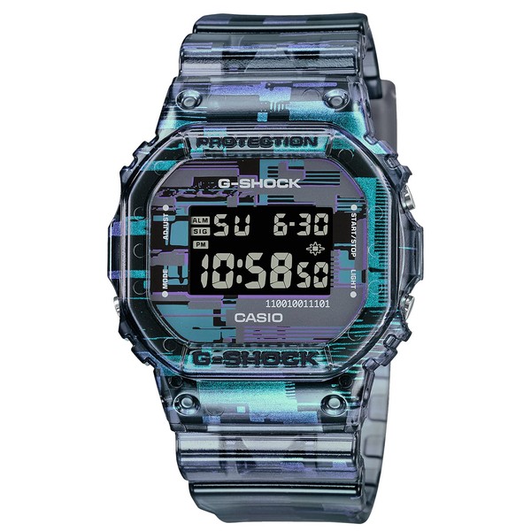 Casio DW-5600NN-1JF Men's Watch, Multicolor, Limited Edition / Digital Glitch