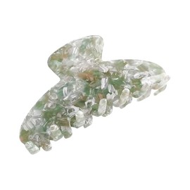 The RPZL Premium Acetate Big Hair Accessory | Oversized Claw Clip for Thick and Thin Hair | Stylish Hair Jaw Clip for Women and Girls (Green Chantily)
