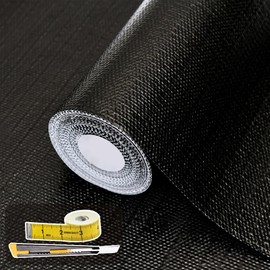 Shelf Liners for Kitchen Cabinets 17.3in x 30FT Non Adhesive Drawer Liner Gray Quatrefoil Thickened Shelf Liner Strong Non-Slip Easy to Clean for Tool Box Refrigerator with Knife and Tape Measure