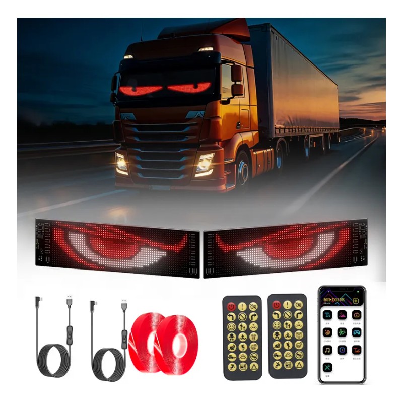 Programable Pantalla Flexible Led Devil Ojos 12x59.5cm 2pzas