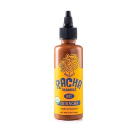 Racha Organics Sriracha Sauce - HOT Sriracha Sauce - USDA Certified Organic Hot Sauce, Vegan & Gluten Free, Great for Sauces, Dips, Marinades, Thai Pepper Sriracha 10oz (284 g) Easy Squeeze Bottle
