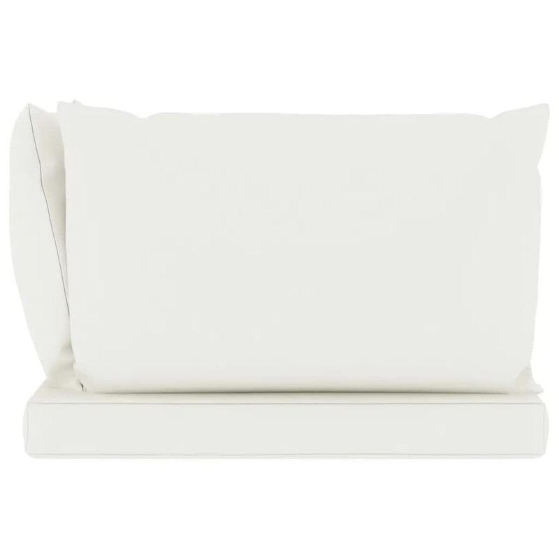 vidaXL Pallet Sofa Cushions 3 pcs Cream White Fabric