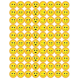 Hygloss Products Emoji Emoticon Stickers - 2000 Stickers - 1/2 Inch, 25 Sheets