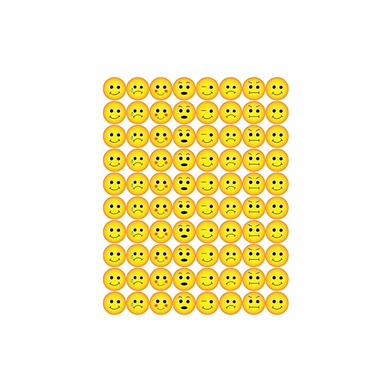 Hygloss Products Emoji Emoticon Stickers - 2000 Stickers - 1/2