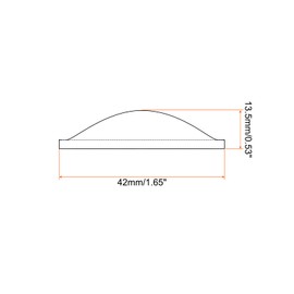PATIKIL Diameter 42mm Height 13.5mm Flat Convex Lens, 5 Pcs Acrylic LED Optical Convex Condenser Lens for LED Flashlight Bike Head Lamp, Transparent