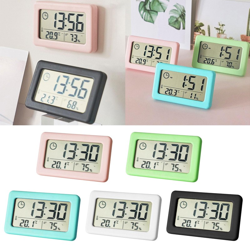 Zeizafa Thin Digital Clock with Temperature and Humiditys for Home