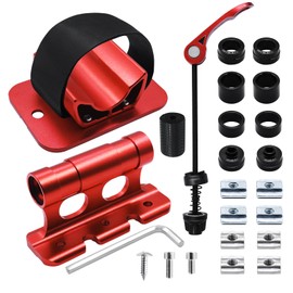 alltoo Bike Fork Mount, Car Roof Rack Bike Mount, Aluminum Alloy Bike Fork Mount and Rear Wheel Rack Mount, Red Roof Mount Rack for Securing Bicycles