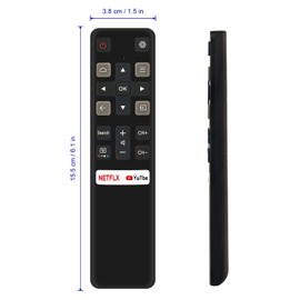 RC802V FNR1 Replacement Remote Control Work for TCL Android TV 75S434-CA 65S434-CA 40S334-CA 50S434-CA 43S434-CA 43S434 49S6800FS 32P30S 55EP680 55P8 55P8S 50P8 32S334 32S334-CA 55S434-CA
