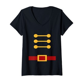 Womens Toy Soldier Military Uniform - Nutcracker Costume V-Neck T-Shirt