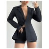SweatyRocks Women's 2 Piece Outfits Long Sleeve Button Blazer and