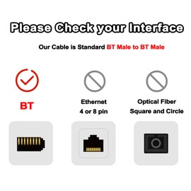 HAWAKA 1PC BT Telephone Cable,10M Black BT Male to Male Telephone Wire,6P4C Plug Phone Cable for Home & Office