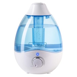 Lasko 0.74 Gallon Cool Mist Ultrasonic Humidifier, 60-Hour Runt Time on Low, Covers 300 Sq. Ft., Essential Oil Tray, Filter Free for Bedrooms, Offices, Home, UH200