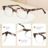 FancyFlower Square Reading Glasses for Women - Amber Mist -