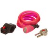 Prophete 8163 Spiral Cable Lock with 2 Keys Pink M
