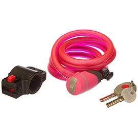 Prophete 8163 Spiral Cable Lock with 2 Keys Pink M