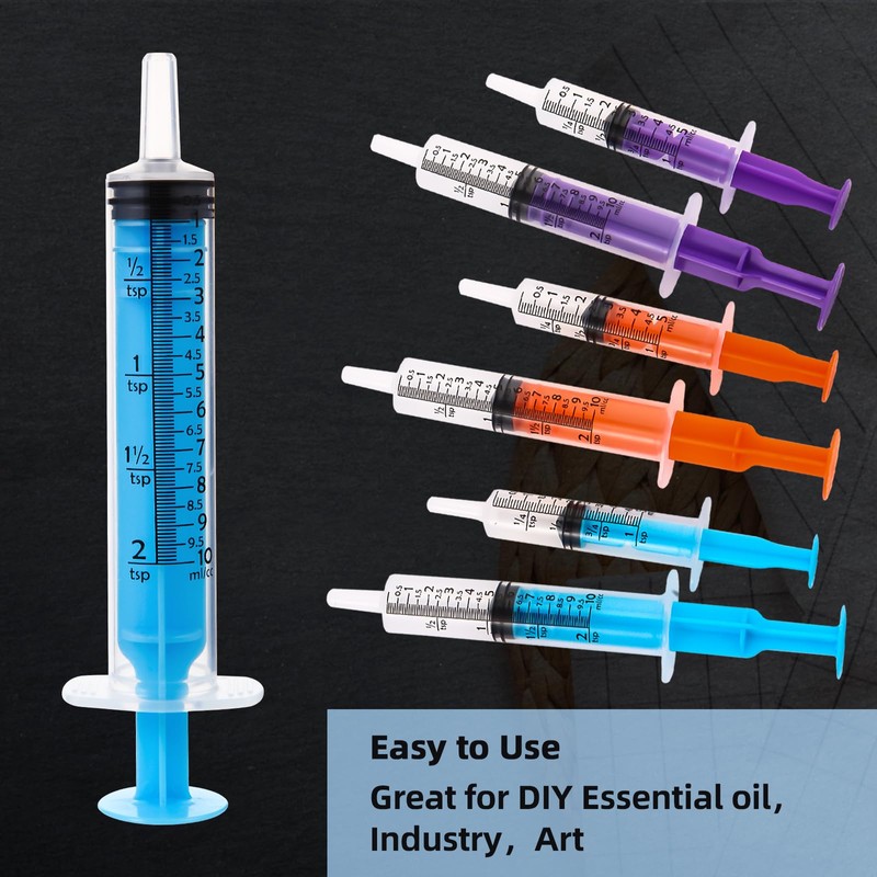 Gufastoe Pack of 40 10 ml Syringes with Protective Caps