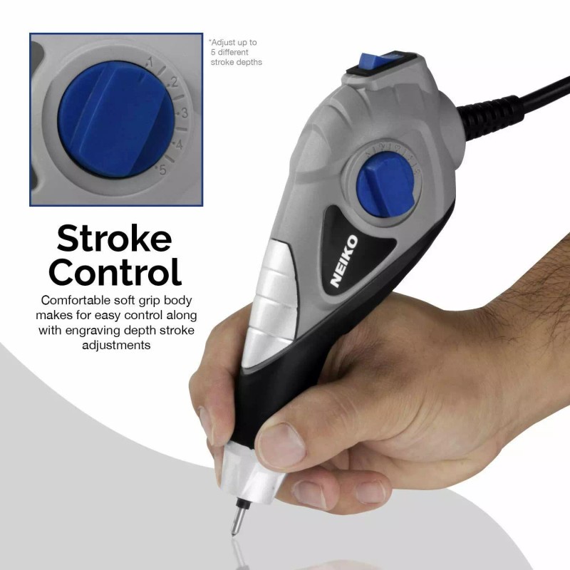 Neiko Handheld Electric Engraver, 120 Volts | Tungsten Carbide Tip